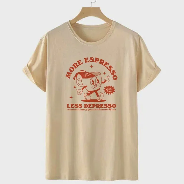 Economic Pattern Retro Was T-shirt - Kaki