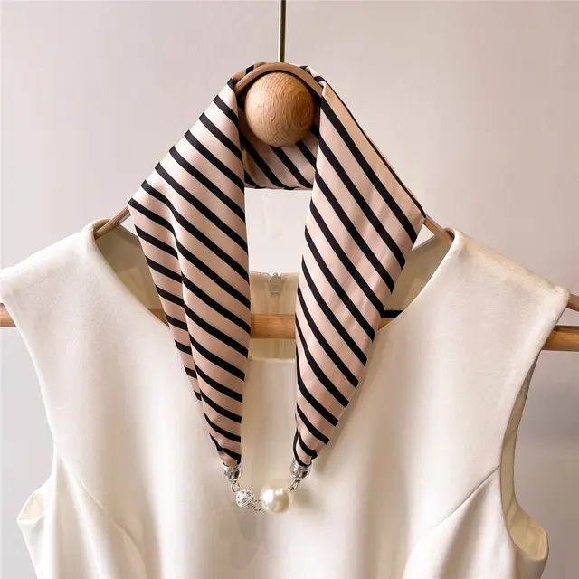 Women's Day Magnetic Suction Convenient Small Silk Scarf Popular Magnetic Snap Silk Scarf 6 - Shop at LoveMi