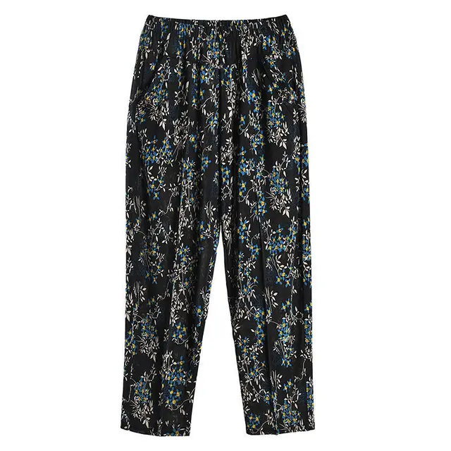 Mom's Summer Thin Cropped Pants Lanteng Flower - Shop at LoveMi