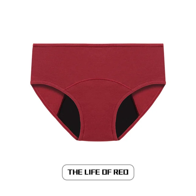 Plus Size Women's Menstrual Underwear Leak proof Wine Red - Shop at LoveMi