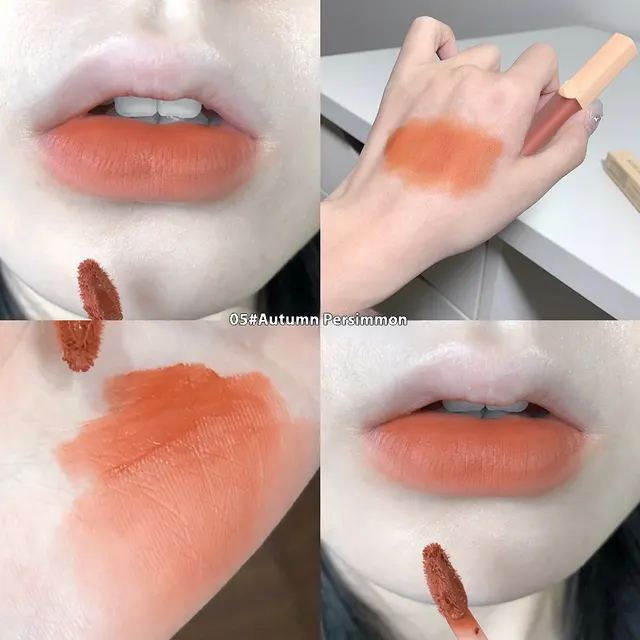 Matte Velvet Matte Air Lip Mud Lipstick 5 Autumn Persimmon - Shop at LoveMi