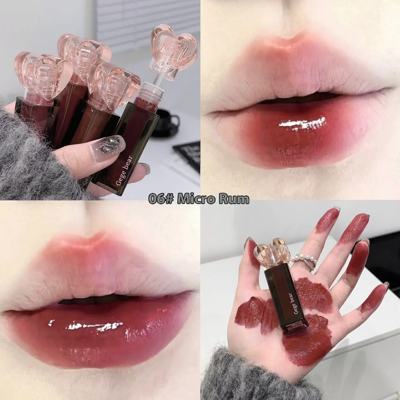 Moisturizing Lip Lacquer Moisturizing Water Light Mirror Makeup Color Rendering - 06 Tipsy Rum