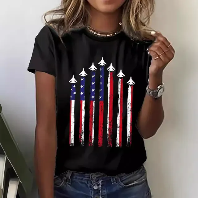 Independent Love Wine Glass Printing Summer Leisure Loose fitting Women's Short Sleeve 1 Rear Net Color - Shop at LoveMi