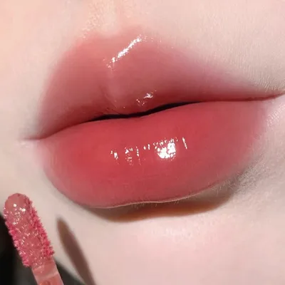 Clear Water Light Mirror Lip Lacquer Long Lasting Moisturizing Not Easy To Fade 02 Pink Rose Is So Beautiful - Shop at LoveMi