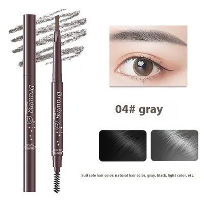 Long lasting Smudge free Lazy Eyebrow Pencil Gray Plastic Coffee Rod - Shop at LoveMi