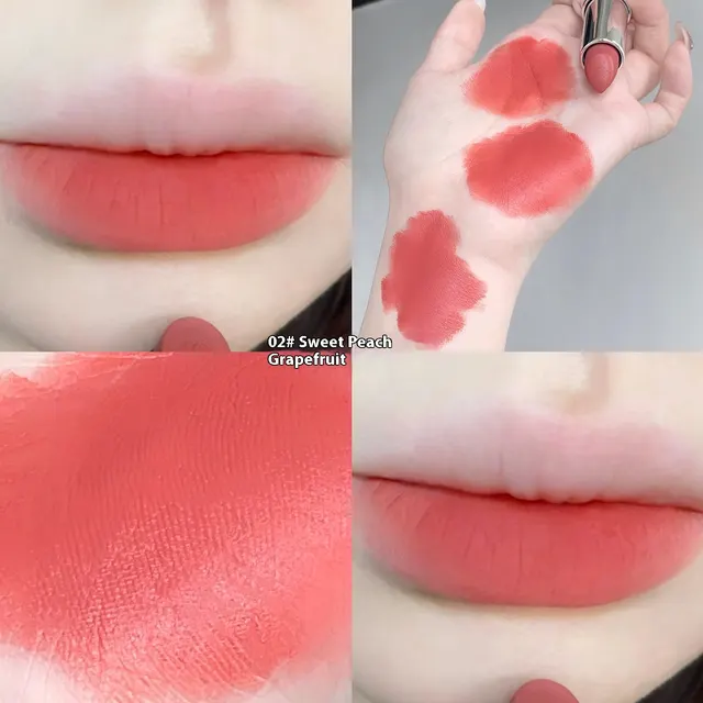 Matte Fake Plain Milk Tea Lipstick 2 Sweet Peach Grapefruit - Shop at LoveMi