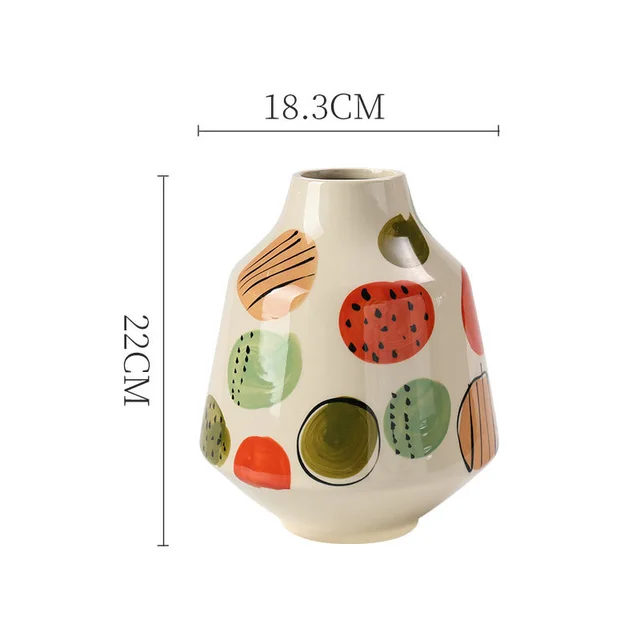 Creative Hand painted Ceramic Vase Living Room Decoration Home Decoration P8525 - Shop at LoveMi