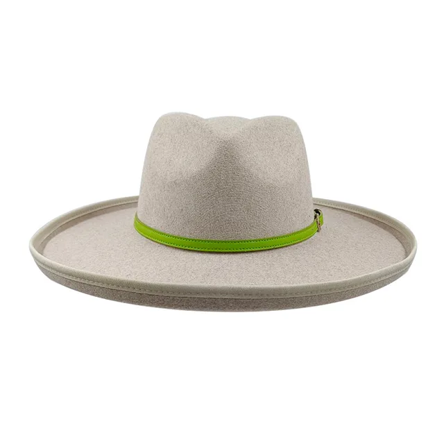 Big Brim Autumn And Winter Woolen Jazz Top Hat Ladies Style 06 - Shop at LoveMi