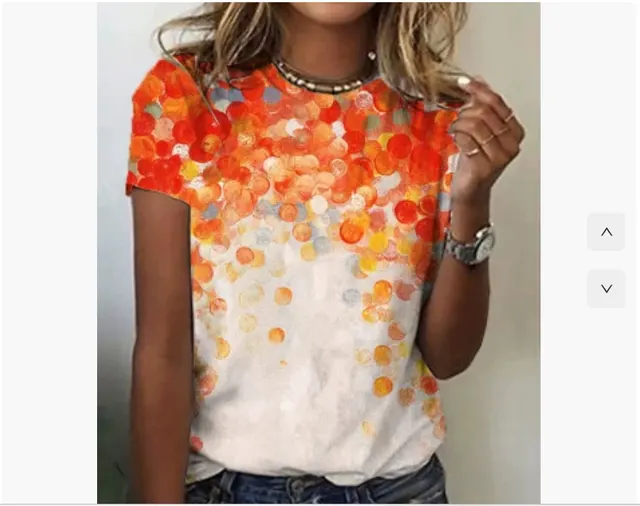 Summer Floral Print Round Neck T shirt Dt03Tfht28 - Shop at LoveMi
