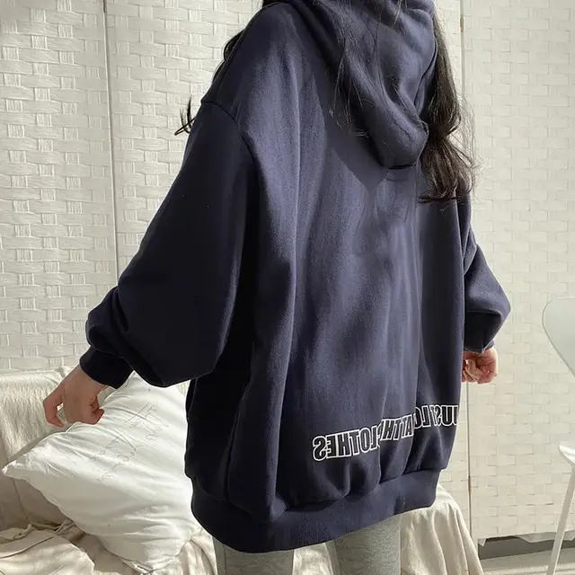 Casual All matching Fleece lined Trendy Top 50123A Dark Blue Thin - Shop at LoveMi