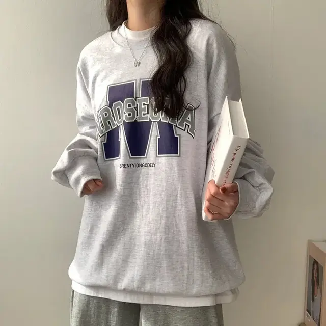 Korean Style Loose Sports Brushed Hoody 5036A Gray Thin - Shop at LoveMi
