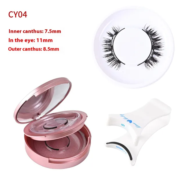Magnetic Glue free Three False Eyelashes Suit Collection Use Natural Simulation Long lasting Cy04 Two Pairswhite Clip - Shop at LoveMi