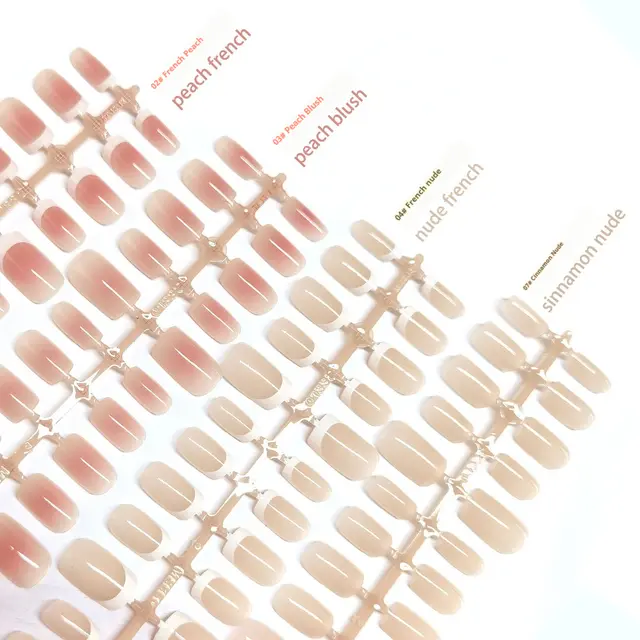Frosted Nail Tip Sub size Wear European Square 4 Colors Mixed 120 Pieces - Shop at LoveMi