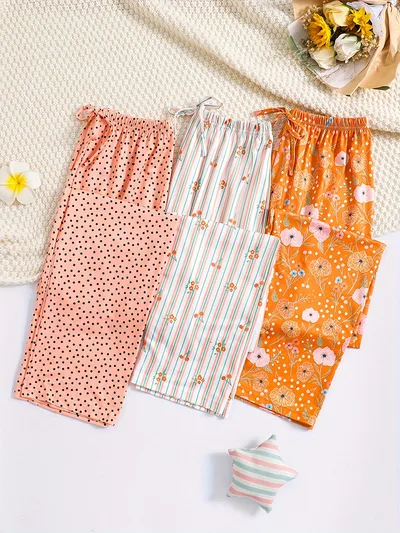 Milk Silk Pajama Pants Long Women's Thin Breathable L919293 M - Shop at LoveMi
