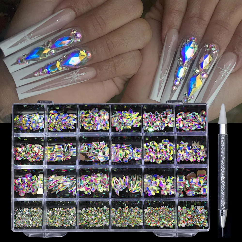 Manicure 24 Grid Diamond Jewelry Suit - 02Ab Drill