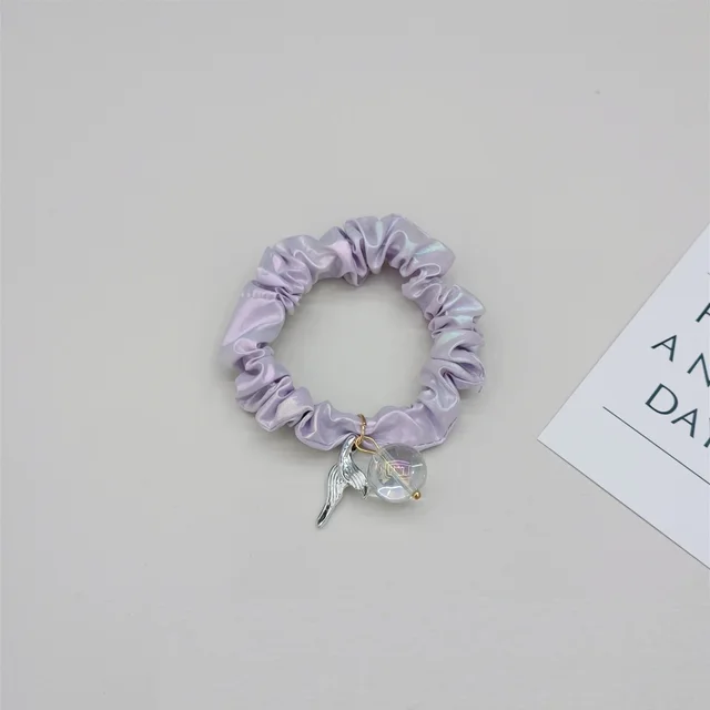 Spring Small Intestine Ring Super Fairy Hair Rope Fish Tail Purple - Shop at LoveMi