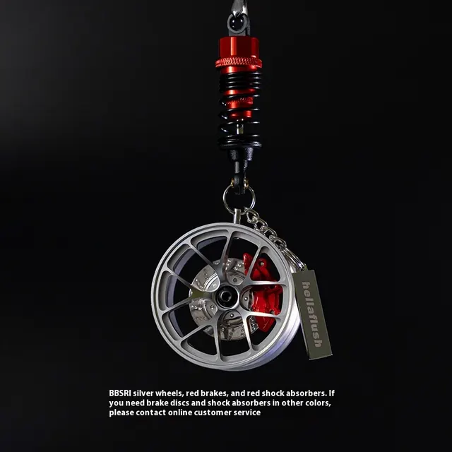 Wheel Hub Car Pendant Pendant Ornament Key Hanger Bbs Ri Silver - Shop at LoveMi