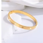 Fashion Men's And Women's Hollow Pentagram Bracelet Titanium Steel - Sz51 Golden Octagonal Star - View 1