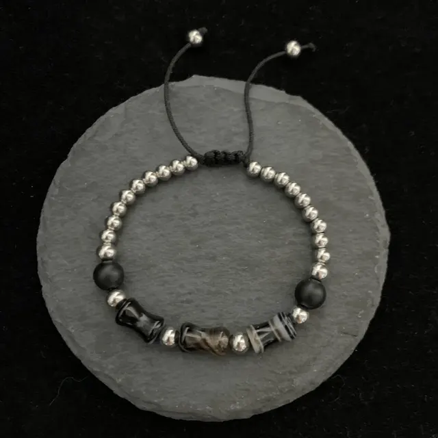 Agate Bamboo Bracelet Men's High rise Retro Agate Bamboo Bracelet - Shop at LoveMi