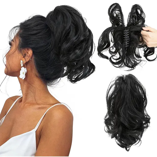 Wig Grip Ponytail Short Female Adjustable Fluffy Natural Short 1B - Shop at LoveMi