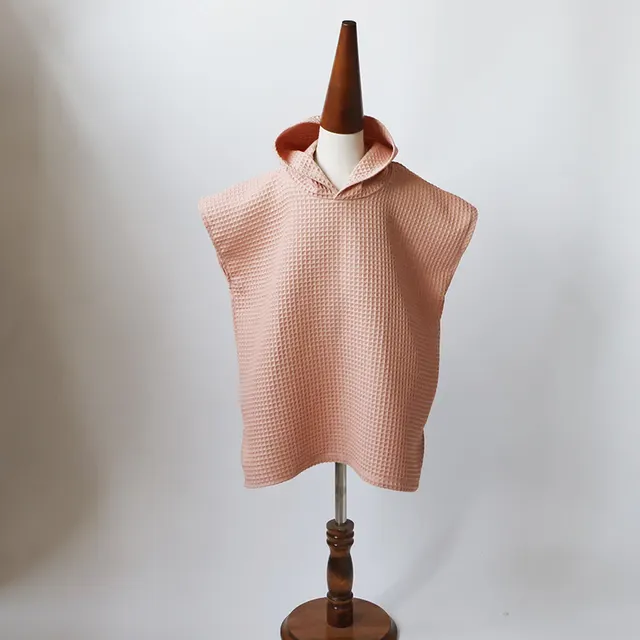Bath Absorbent Quick drying Children's Hooded Bathrobe Salmon - Shop at LoveMi