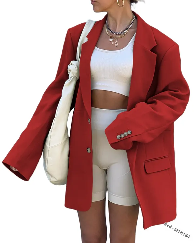 European And American Elegant Small Suit Coat Red - Shop at LoveMi