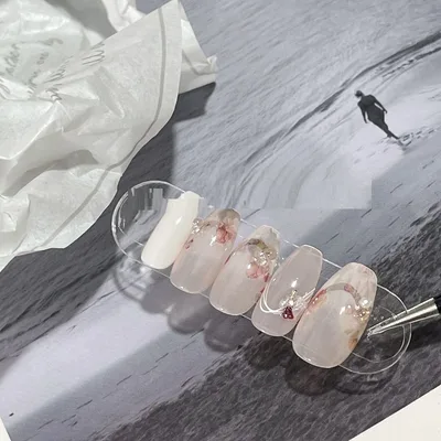 Spring And Summer Flower Nude Color White Wear Armor Handmade Customization Short Ballet A - Shop at LoveMi