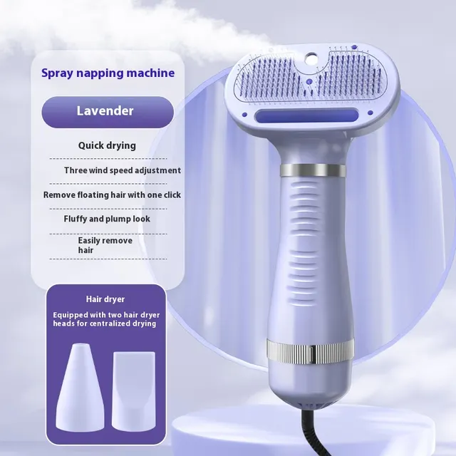Pet Air Dryer Hair Blowing Artifact Hot Spray Integrated Four Generations Of Purple - Shop at LoveMi