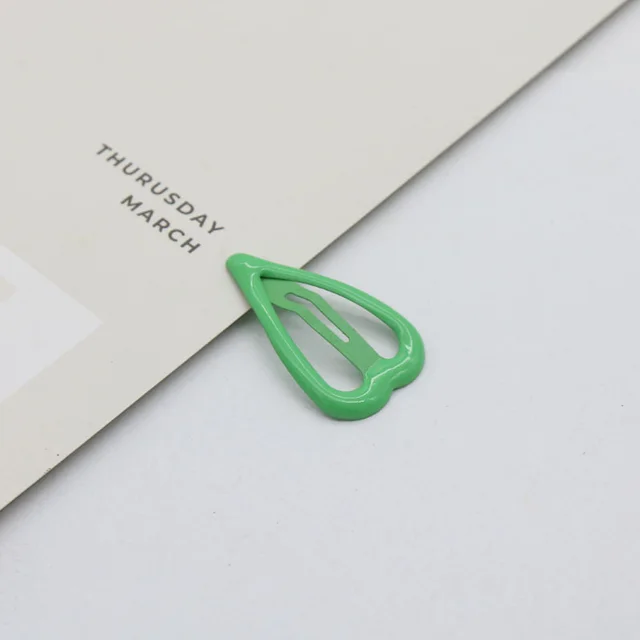 Oil Dripping Spray Paint Side Clip Bang Clip Love Children's Hair Accessories Green - Shop at LoveMi