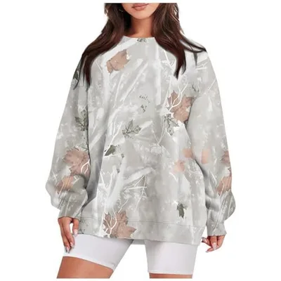 Round Neck 3D Digital Printing Casual Cool Long sleeved Round neck Pullover Ylwd 47 M - Shop at LoveMi