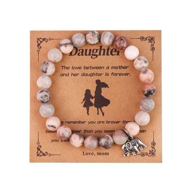 Heart Pendant Handmade Beaded Zebra Bracelet Pink Zebra Elephant Pendant - Shop at LoveMi