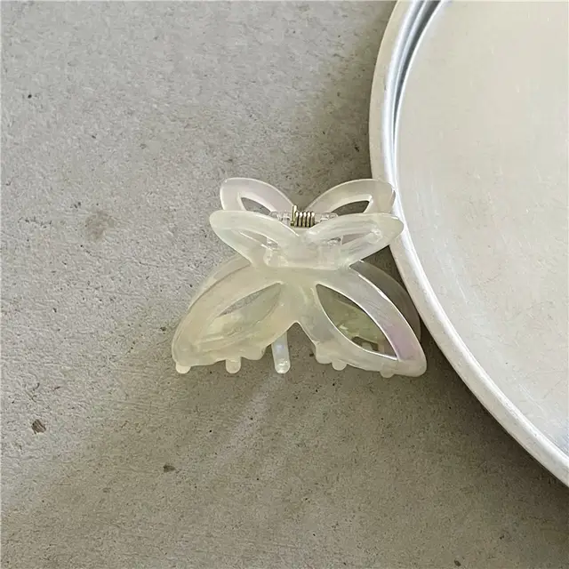 Fashion Retro Colorized Butterfly Small Hair Clip 7 Dream White - Shop at LoveMi