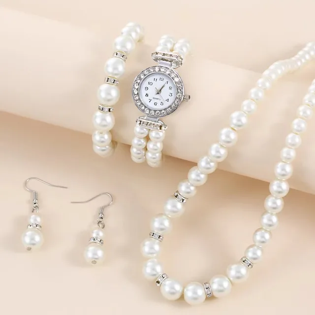 Necklace And Earring Suit Fashion Trend Pearl Style Without Gift Box - Shop at LoveMi