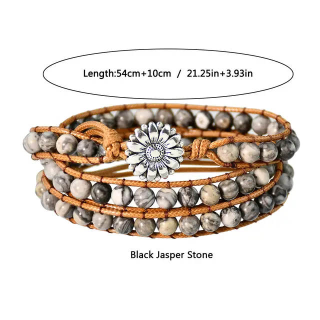 Natural Stone Hand Weaving Bracelet Women's Bohemian Style B1704 - Shop at LoveMi
