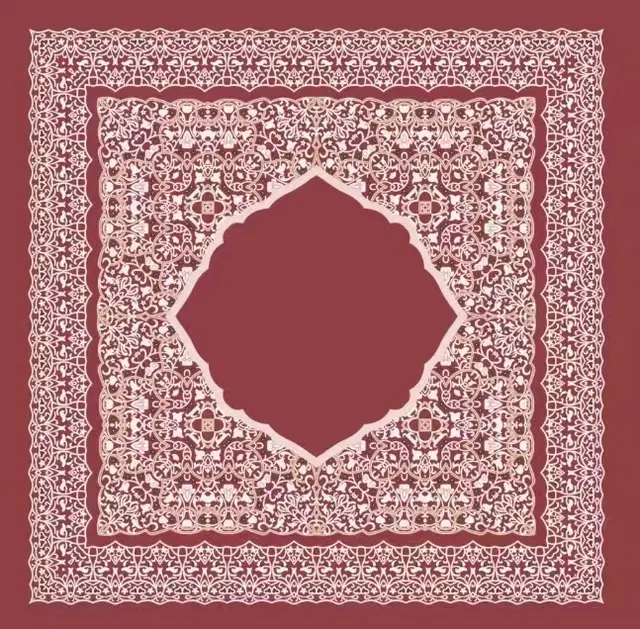 Malay Headscarf Tencel Cotton Square Scarf Pattern Headscarf 6 Red - Shop at LoveMi