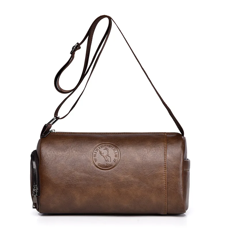 Men's Large Capacity Waterproof Crossbody Bag Fashion Brown - Shop at LoveMi