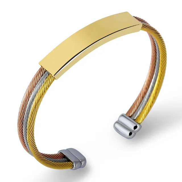 Titanium Steel Men's And Women's Couple Bracelet Wire Rope Cy931Style - Shop at LoveMi