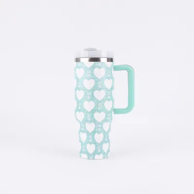 40oz Large Ice Cup Printing Handle Coffee Cup 1200ml Style16 - Shop at LoveMi