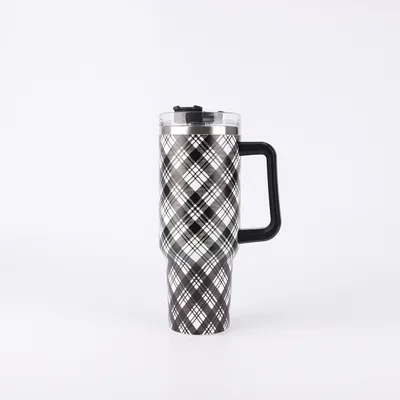 40oz Large Ice Cup Printing Handle Coffee Cup 1200ml Style42 - Shop at LoveMi