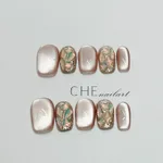 Autumn And Winter High-grade Handmade Wear Nail Cat Eye Manicure - Short Square