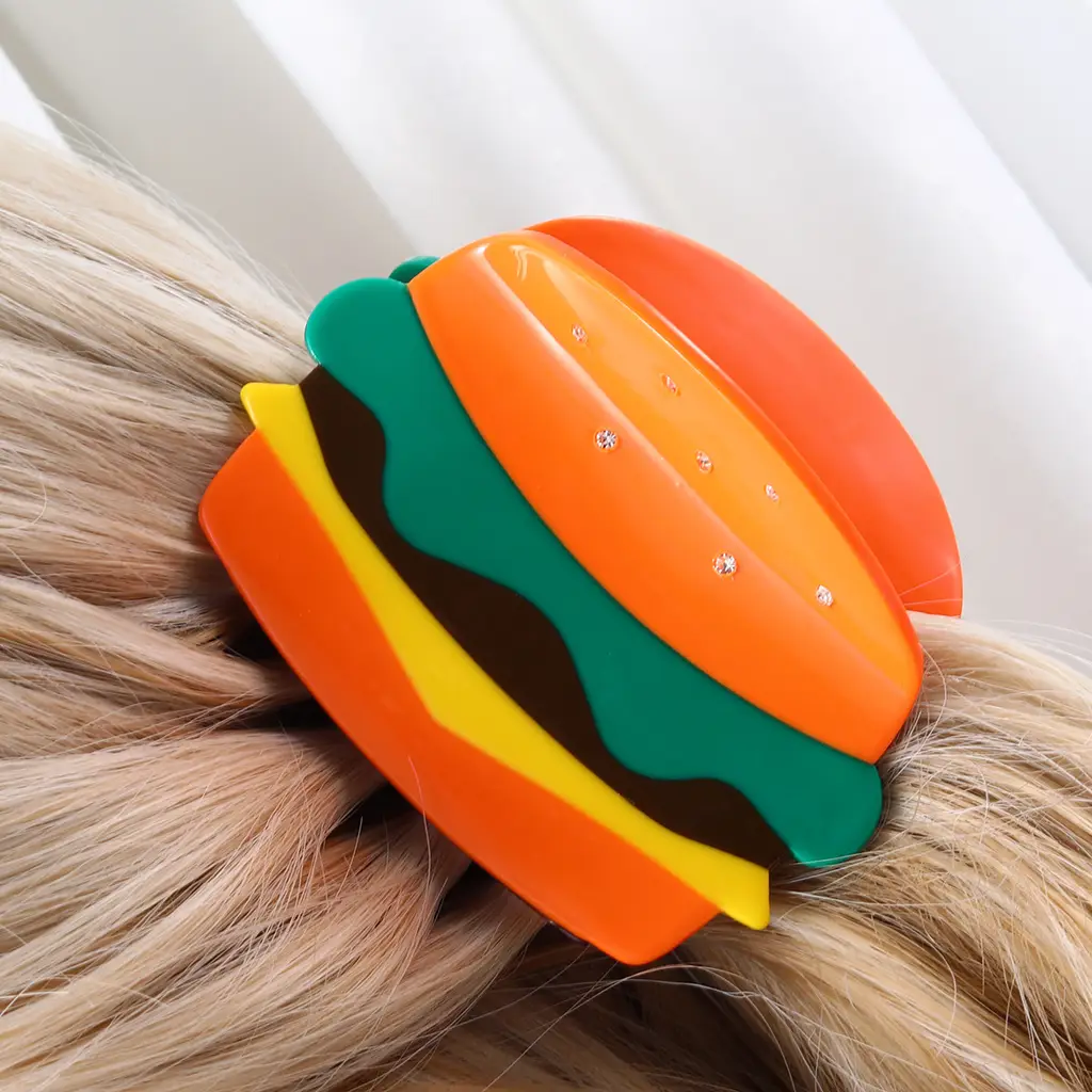 Hamburger Ice Cream Cheese Acetate Hairpin Cute Hair Accessories - H299