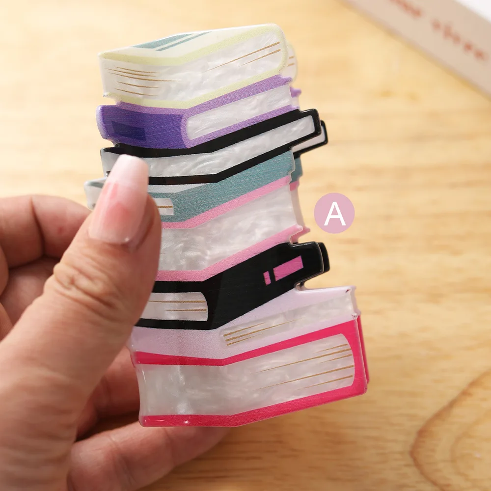 Women's Niche Acrylic Book Barrettes H934 - Shop at LoveMi