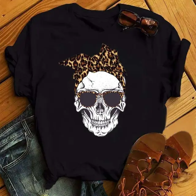 Vintage Print Letter Fashion Clothing Short sleeved T shirt Bt7679 Black - Shop at LoveMi