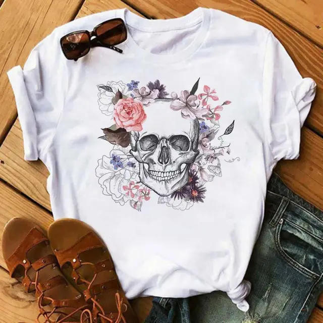 Vintage Print Letter Fashion Clothing Short sleeved T shirt Bt7683 - Shop at LoveMi
