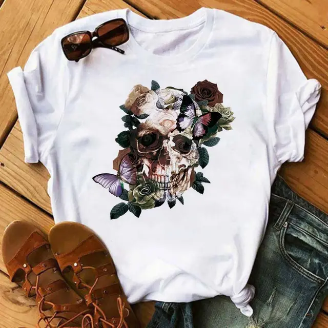 Vintage Print Letter Fashion Clothing Short sleeved T shirt Bt7691 - Shop at LoveMi