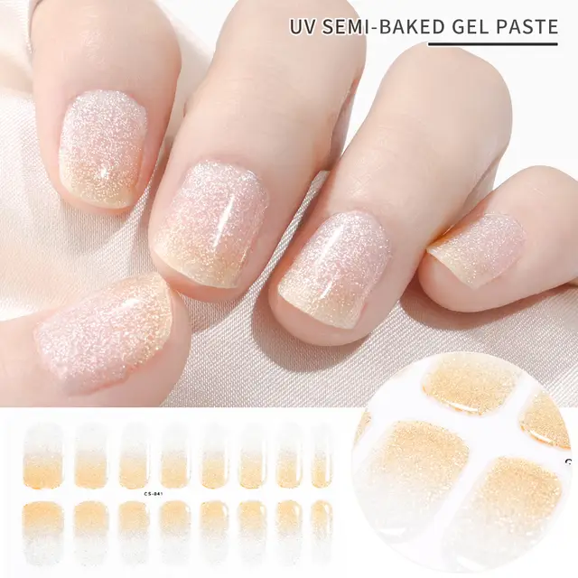 Gel Second Generation Phototherapy Semi curing Nail Sticker Nlcs041 - Shop at LoveMi
