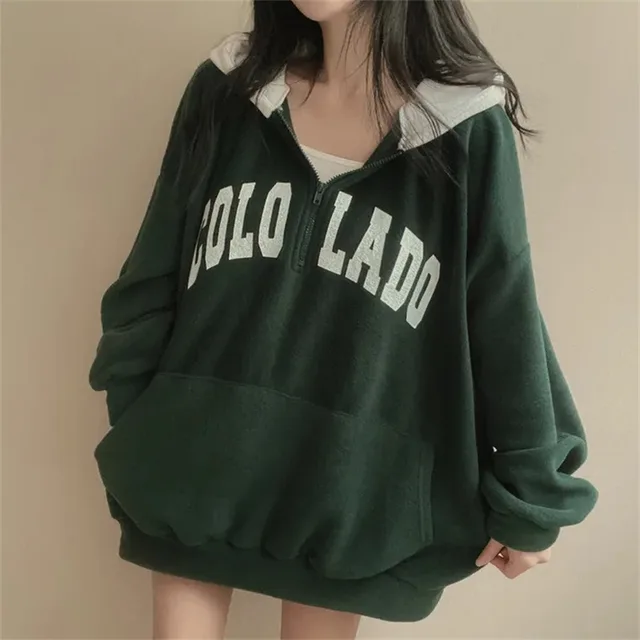 Loose Autumn And Winter Velvet Padded Thickened Coat 51455 Green - Shop at LoveMi