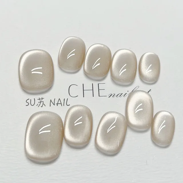 Solid Color Handmade Cat's Eye Wear Armor Short Square Circle - Shop at LoveMi