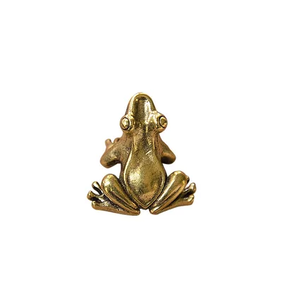Creative Frog Key Pendants Brass Solid Desktop Tea Ornaments Ornaments Little Frog - Shop at LoveMi