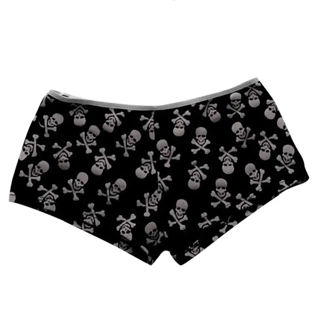 Y2g Midriff baring Top Skull Print Ivory White - Shop at LoveMi